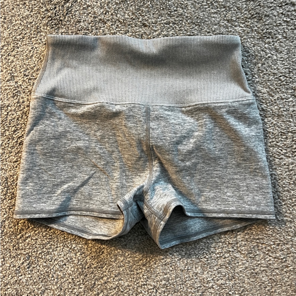 Alo biker aura shorts alosoft grey size small